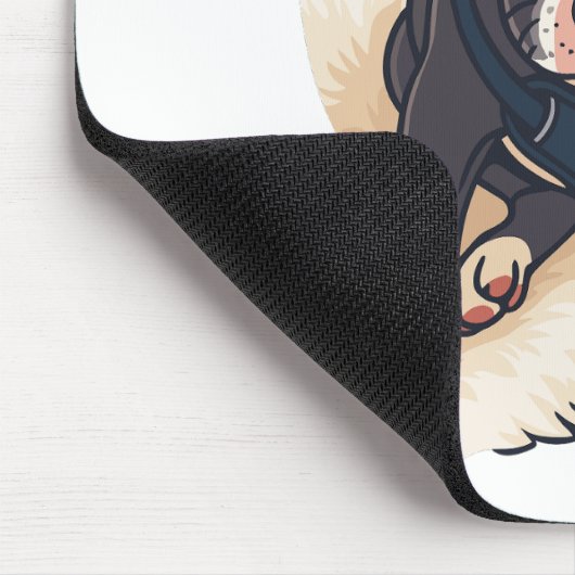 Cute Pitbull Puppy Dog Cartoon Design Muismat (Hoek)