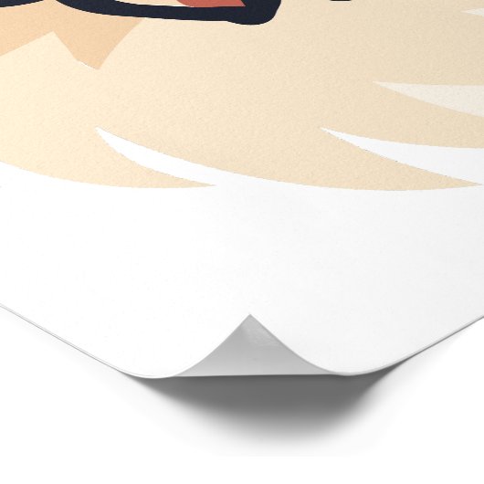 Cute Pitbull Puppy Dog Cartoon Design Poster (Hoek)