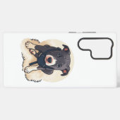 Cute Pitbull Puppy Dog Cartoon Design Samsung Galaxy Hoesje (Achterkant horizontaal)
