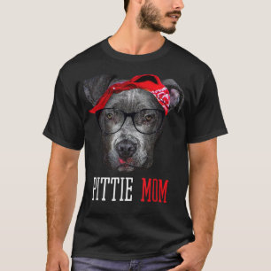 Cute Pittie Mam Pitbull Hondenliefhebbers Moederda T-shirt
