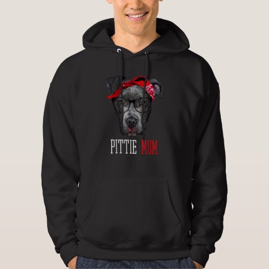 Cute Pittie mama Pitbull Dog Moederdag Hoodie (Voorkant)
