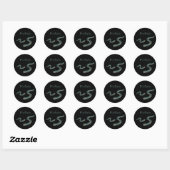 Cute "PixEels" Pixelated Eels Graphic Ronde Sticker (Vel)