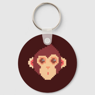 Cute pixel aap gezicht notebook HP laptop skin Sleutelhanger