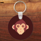 Cute pixel aap gezicht notebook HP laptop skin Sleutelhanger (Voorkant)