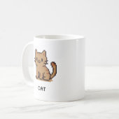 Cute Pixel Art Cat Mug Koffiemok (Voorkant links)