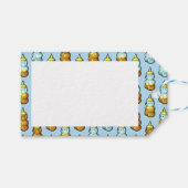 Cute Pixel Art Honey Beer Fles Pattern Cadeaulabel (Voorkant (Horizontaal))