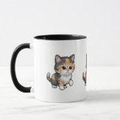 Cute Pixel Art Kitten Mug Mok (Links)