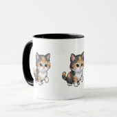 Cute Pixel Art Kitten Mug Mok (Voorkant links)