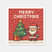 Cute pixel art Santa Claus Servet (Voorkant)