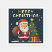 Cute pixel art Santa Claus Servet (Voorkant)