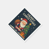 Cute pixel art Santa Claus Servet (Hoek)