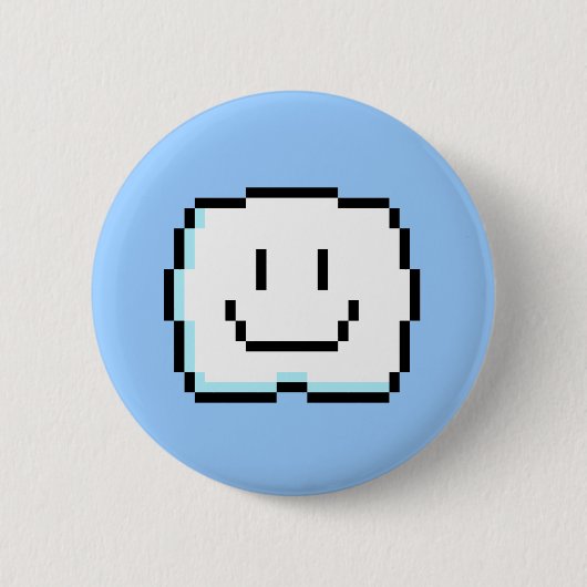 Cute Pixel Cloud Ronde Button 5,7 Cm (Voorkant)