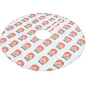 Cute pixel clown gezicht  kussensloop kerstboom rok (Gekanteld)