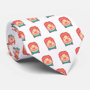 Cute pixel clown gezicht kussensloop stropdas