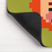 Cute pixel leeuw gezicht  kussensloop muismat (Hoek)