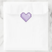 Cute Pixel Paarse Hart Sticker | Kawaii Retro 8-B (Tas)