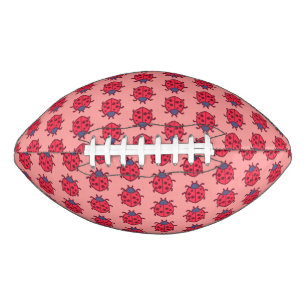 Cute pixeled ladybug insect werpt kussen american football