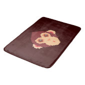 Cute pixeled monkey face notitieboek HP notebook s Badmat (Gekanteld)