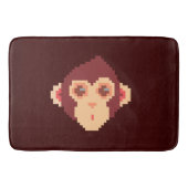 Cute pixeled monkey face notitieboek HP notebook s Badmat (Voorkant)