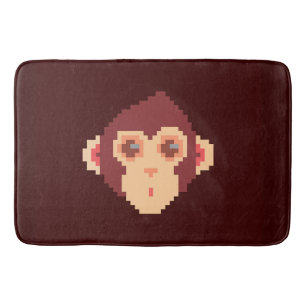 Cute pixeled monkey face notitieboek HP notebook s Badmat
