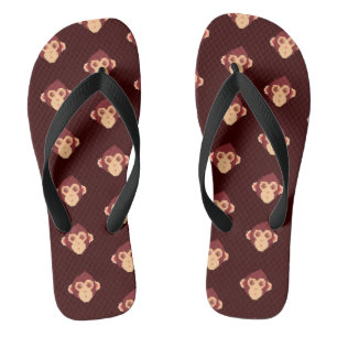 Cute pixeled monkey face notitieboek HP notebook s Teenslippers