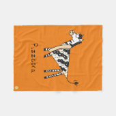 Cute Pizza Funny Zebra Kinder Cartoon Fleece Deken (Voorkant (Horizontaal))