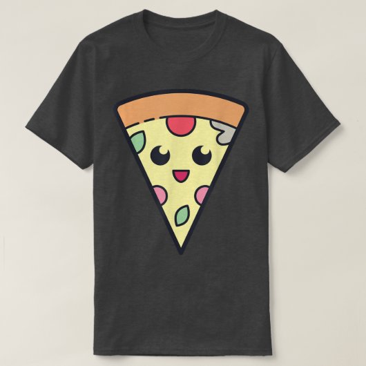 Cute Pizza Kawaii Anime Vaporwave Indie esthetics T-shirt (Design voorkant)