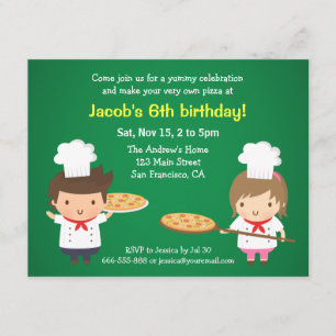 Cute Pizza kinderen op zaterdag Kaart