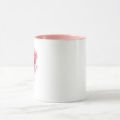 Cute Pizza Lover Mug with Pink Heart Sunglasses Mok (Midden)