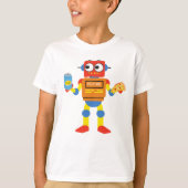 Cute Pizza Oven Robot T-shirt (Voorkant)