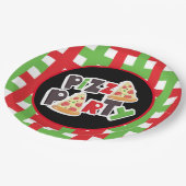 Cute pizza party words paper bord (Gekanteld)