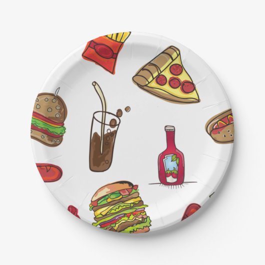 Cute Pizza Printed Artisan Paper Bord for Party (Voorkant)