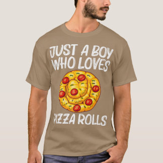 Cute Pizza Roll Design for Boys Kinder Pizza Snack T-shirt