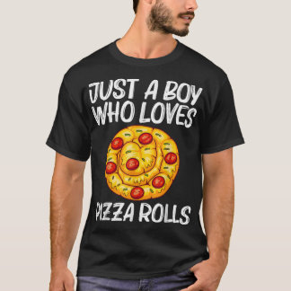 Cute Pizza Roll Design for Boys Kinder Pizza Snack T-shirt