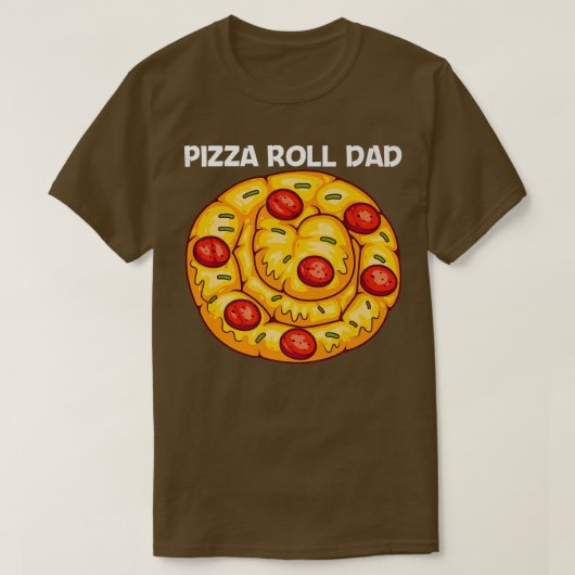 Cute Pizza Roll Design for Dad Mannen Pizza Snack T-shirt (Design voorkant)