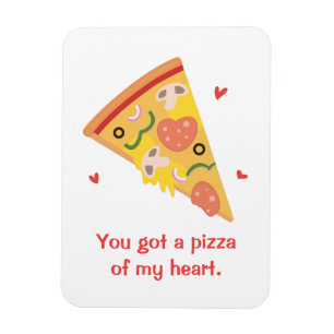 Cute Pizza van mijn Heart Pun Love Humor Magneet