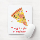Cute Pizza van mijn Heart Pun Love Humor Muismat (Met muis)