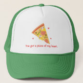 Cute Pizza van mijn Heart Pun Love Humor Trucker Pet (Voorkant)