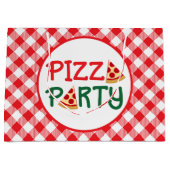 Cute pizzafeestwoorden groot cadeauzakje (Voorkant)