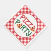 Cute pizzafeestwoorden servet (Hoek)