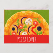 Cute pizzaminnaar kleurrijk eten briefkaart (Voorkant)