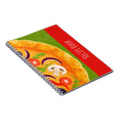 Cute pizzaminnaar kleurrijk eten notitieboek (Rechterzijde)