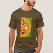 Cute pizzaminnaar kleurrijk eten t-shirt (Voorkant)