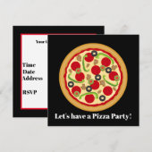 Cute pizzaparty elk doel kaart (Voorkant / Achterkant)