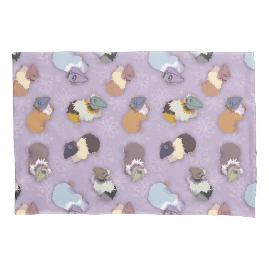 Cute Plague Doctor Guinee Pigs Paars Duvet Hoesje  Kussensloop (Voorkant)