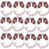 Cute plaid mittens gift labels (Voorkant)