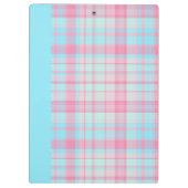Cute plaid  pastel pink Daisy Notes Notebook  Klembord (Achterkant)