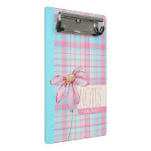 Cute plaid  pastel pink Daisy Notes Notebook  Mini Klembord (Schuin)