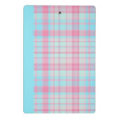 Cute plaid  pastel pink Daisy Notes Notebook  Mini Klembord (Achterkant)
