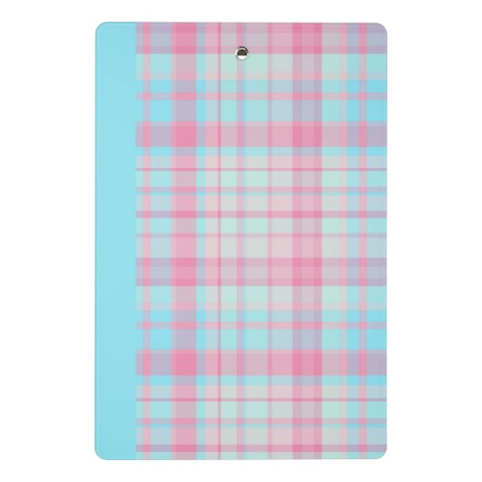 Cute plaid  pastel pink Daisy Notes Notebook  Mini Klembord (Achterkant)